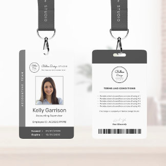 Gepersonaliseerde Corporate Modern Employee ID bar Badge