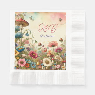 Gepersonaliseerde Cottage Core Bruiloft Servet