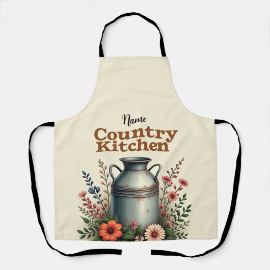 Gepersonaliseerde Country Kitchen Schort - Boerder (Voorkant)