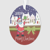Gepersonaliseerde COVID-kerstboom Gepersonaliseerd Ornament (voorkant)