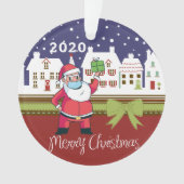 Gepersonaliseerde COVID-kerstboom Gepersonaliseerd Ornament (voorkant)