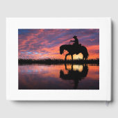 Gepersonaliseerde cowboy bij de viering van paarde gastenboek (Achterkant)