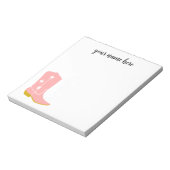 Gepersonaliseerde Cowboy Boots Notitieblok (Gedraaid)