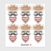 Gepersonaliseerde Cowboy Pet Westerne feestthema Sticker (Vel)