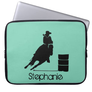 Gepersonaliseerde Cowgirl Barrel Racer Laptop Sleeve