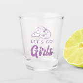 Gepersonaliseerde Cowgirl Pet Bachelorette Shot Glas (Voorkant)