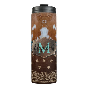 Gepersonaliseerde Cowgirl Thermal Coffee Tumbler Thermosbeker