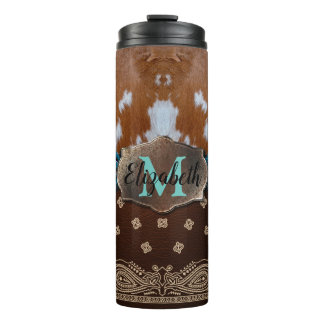 Gepersonaliseerde Cowgirl Thermal Coffee Tumbler Thermosbeker