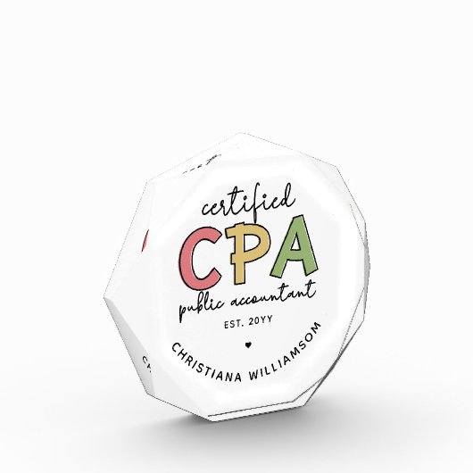 Gepersonaliseerde CPA Certified Public Accountant- Fotoblokken (Links)