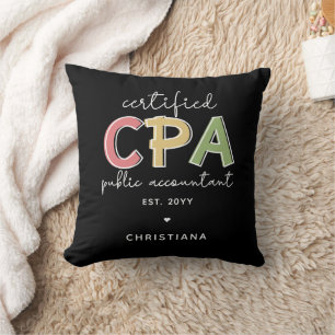 Gepersonaliseerde CPA Certified Public Accountant- Kussen