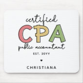 Gepersonaliseerde CPA Certified Public Accountant- Muismat (Voorkant)