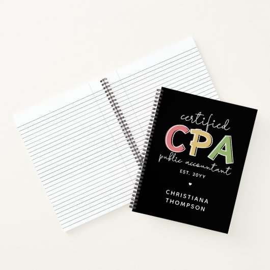 Gepersonaliseerde CPA Certified Public Accountant  Notitieboek (Binnen)