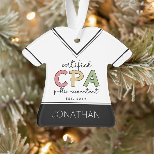 Gepersonaliseerde CPA Certified Public Accountant- Ornament (Boom)