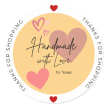 Gepersonaliseerde Craft Handgemaakt met Love Round