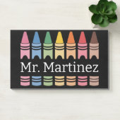 Gepersonaliseerde Crayon Leraar Naam Schattigee Ba Post-it® Notes (Kantoor)