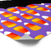 Gepersonaliseerde Crazy Candy Corn Black Bat Poster (Hoek)