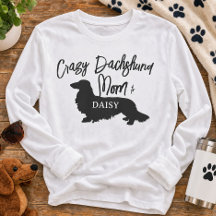 Gepersonaliseerde Crazy Long Hair Dachshund Dog Mo