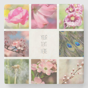 Gepersonaliseerde Creëer Uw Eigen Foto Collage     Stenen Onderzetter