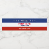 Gepersonaliseerde Creëer Uw eigen verkiezingscampa Waterfles Etiket (Enkel label)