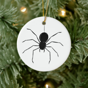 Gepersonaliseerde Creepy Spider Halloween Tree Orn Keramisch Ornament