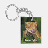 Gepersonaliseerde Crested Gecko Sleutelhanger (Voorkant Links)