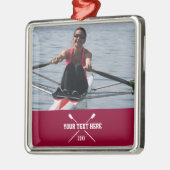 Gepersonaliseerde Crew Roeivereniging Roeier Naam  Metalen Ornament (Links)