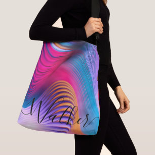 Gepersonaliseerde Crossbody Canvas tas - Abstracte