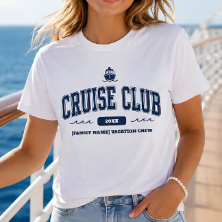 Gepersonaliseerde Cruise Club Familie Vakantie T-shirt