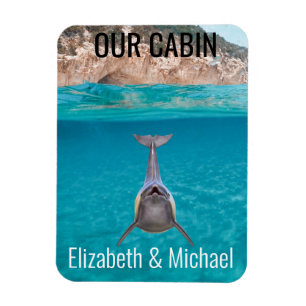 Gepersonaliseerde cruise deur zee dolfijn marker magneet