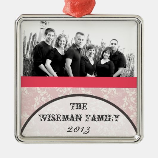 Gepersonaliseerde Custom Bloemen FOTO Ornament (Voorkant)