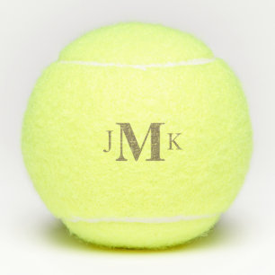 Gepersonaliseerde Custom Bold Gold Monogram Tennisballen