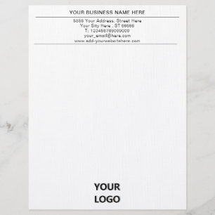Gepersonaliseerde Custom Business Letterhead met L Briefhoofd