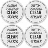 Gepersonaliseerde Custom Clear Label Stickers (Voorkant)