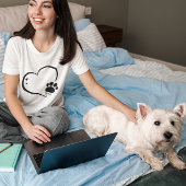 Gepersonaliseerde Custom Dog naam Hond moeder mama T-shirt