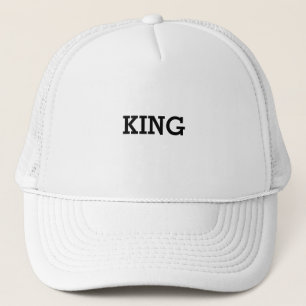 Gepersonaliseerde Custom King Tekst Witte Trucker  Trucker Pet
