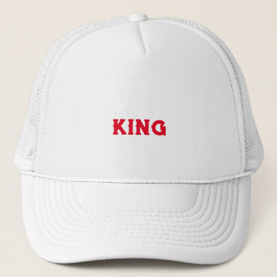 Gepersonaliseerde Custom King Tekst Witte Trucker Trucker Pet