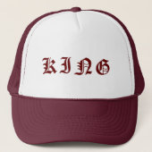 Gepersonaliseerde Custom Maroon Kleur Trucker Hoed Trucker Pet (Voorkant)