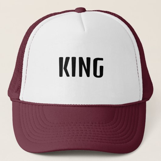 Gepersonaliseerde Custom Maroon Kleur Trucker Hoed Trucker Pet (Voorkant)