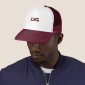 Gepersonaliseerde Custom Maroon Kleur Trucker Hoed Trucker Pet (In situ)