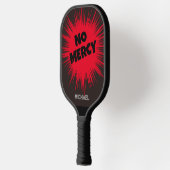 Gepersonaliseerde Custom No Mercy Rood & Zwart Pickleball Paddle (Links)