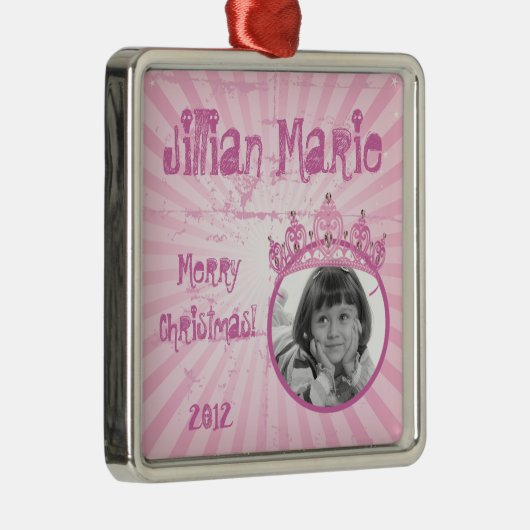 Gepersonaliseerde Custom Ornament Roze Princess Cr (Rechts)