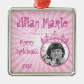 Gepersonaliseerde Custom Ornament Roze Princess Cr (Voorkant)