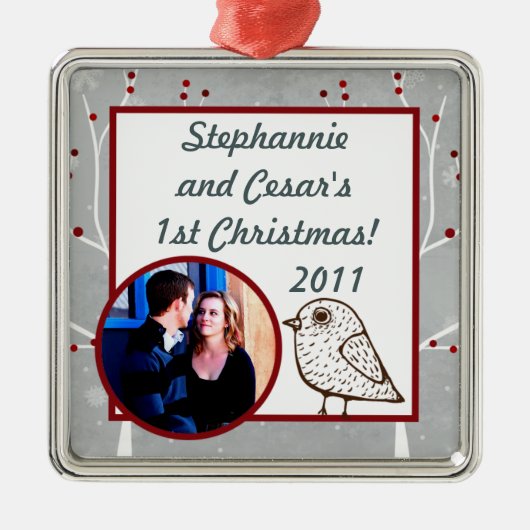 Gepersonaliseerde Custom Ornament White Tree (Voorkant)
