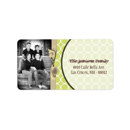Gepersonaliseerde Custom Photo Circle Mailing Labe Etiket (Voorkant)