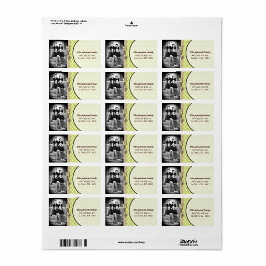 Gepersonaliseerde Custom Photo Circle Mailing Labe Etiket (Full Sheet)