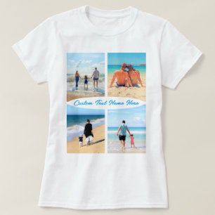Gepersonaliseerde Custom Photo Collage T-shirt en