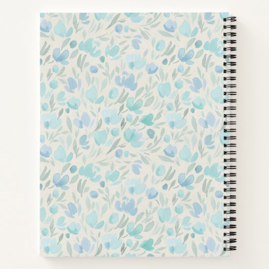 Gepersonaliseerde Custom Photo Sisters Blauwe Bloe Notitieboek (Achterkant)