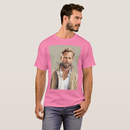 Gepersonaliseerde Custom T-Shirt Verticale Afbeeld (Voorkant volledig)