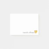 Gepersonaliseerde Custom Trendy Glam Gold Folie Ha Post-it® Notes (Voorkant)