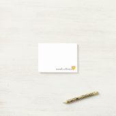 Gepersonaliseerde Custom Trendy Glam Gold Folie Ha Post-it® Notes (Op bureau)